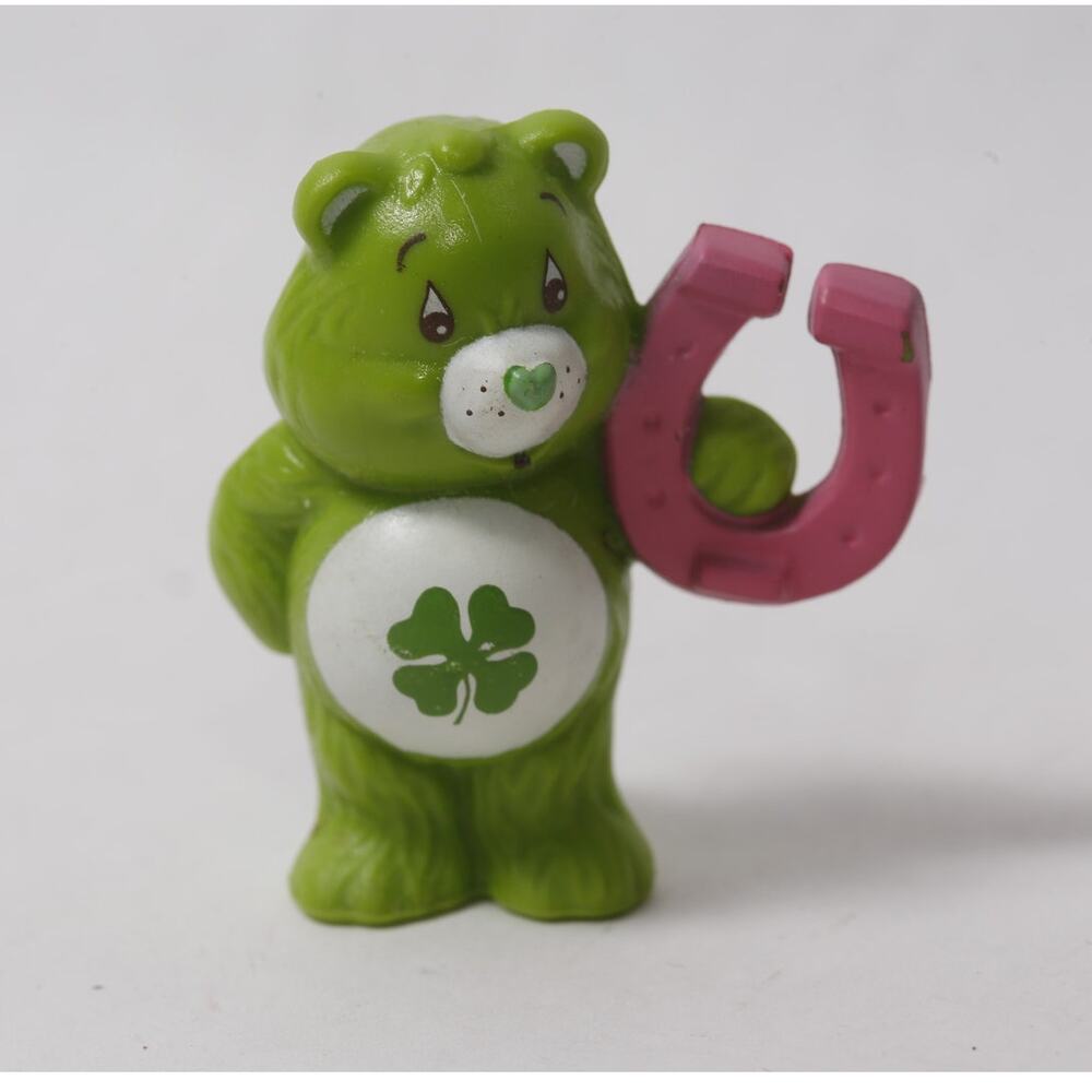 1980s Care Bears Good Luck Bear w Horseshoe Toy Figurine ~ 260817-WH 1003